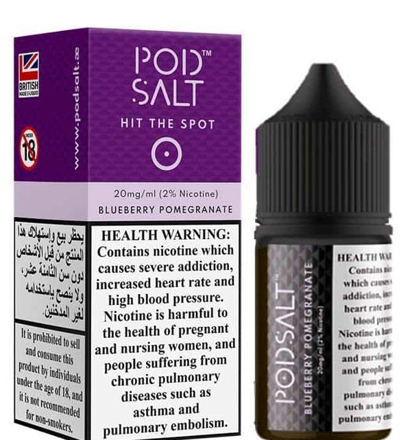 POD SALT E-LIQUID SALTNIC 20MG BRITISH MADE
