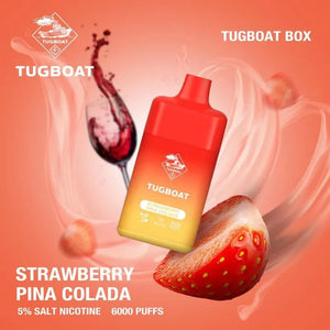 TUGBOAT BOX 6000 PUFFS 5%Mg RECHARGABLE