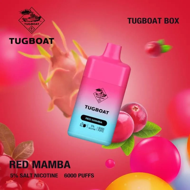 TUGBOAT BOX 6000 PUFFS 5%Mg RECHARGABLE