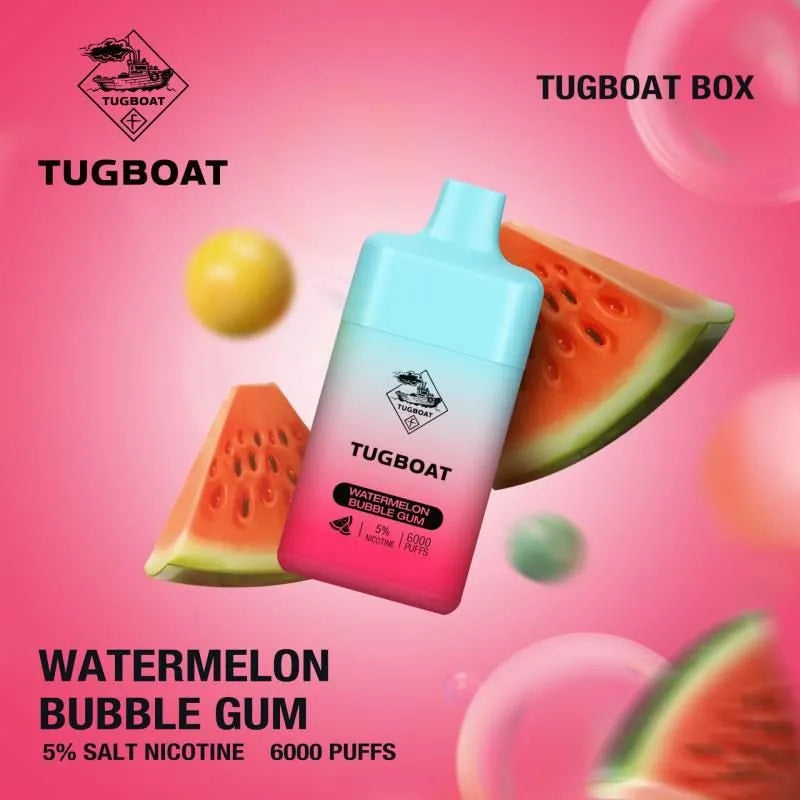 TUGBOAT BOX 6000 PUFFS 5%Mg RECHARGABLE