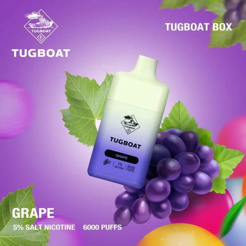 TUGBOAT BOX 6000 PUFFS 5%Mg RECHARGABLE