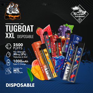 TUGBOAT XXL DISPOSABLE POD 2500PUFFS 5%Mg