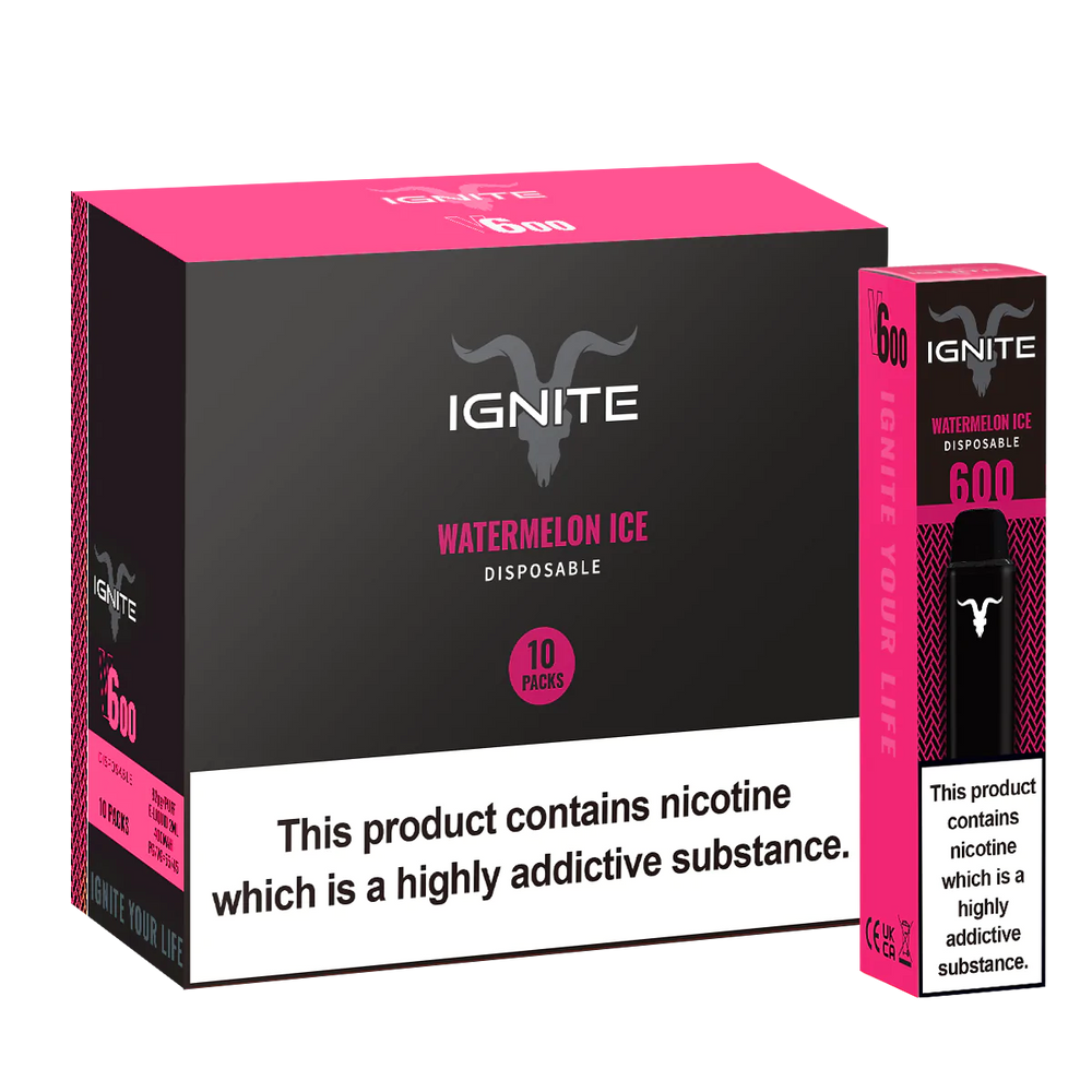 IGNITE V600 DISPOSABLE 600 PUFFS, 20Mg