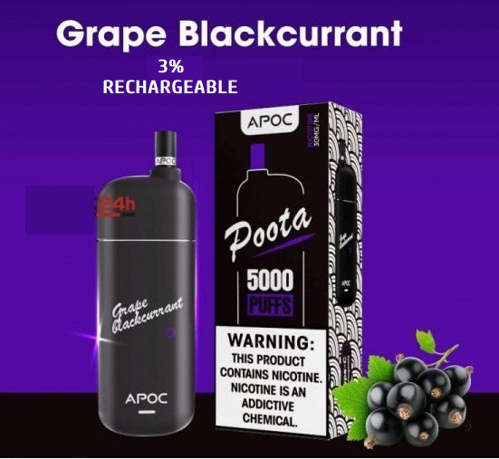APOC POOTA DISPOSABLE KIT 5000 PUFFS (RECHARGABLE)