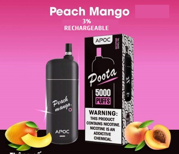 APOC POOTA DISPOSABLE KIT 5000 PUFFS (RECHARGABLE)