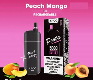 APOC POOTA DISPOSABLE KIT 5000 PUFFS (RECHARGABLE)