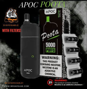 APOC POOTA DISPOSABLE KIT 5000 PUFFS (RECHARGABLE)
