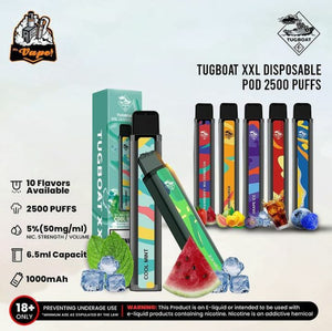 TUGBOAT XXL DISPOSABLE POD 2500PUFFS 5%Mg