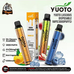 YUOTO LUCIOUS 3000 PUFFS DISPOSABLE 5%Mg