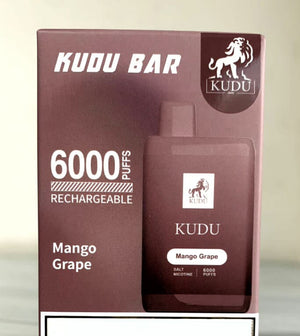 KUDU BAR DISPOSABLE 6000 PUFFS 3%MG (RECHARGEABLE)